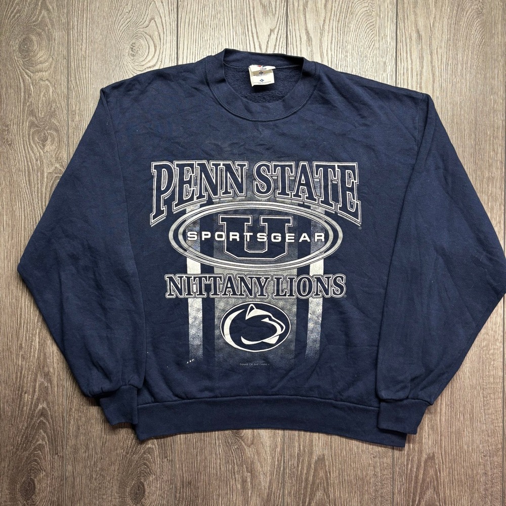 Vintage Penn State Nittany Lions Large Sweatshirt Jerzees NuBlend Blue Mens 90s